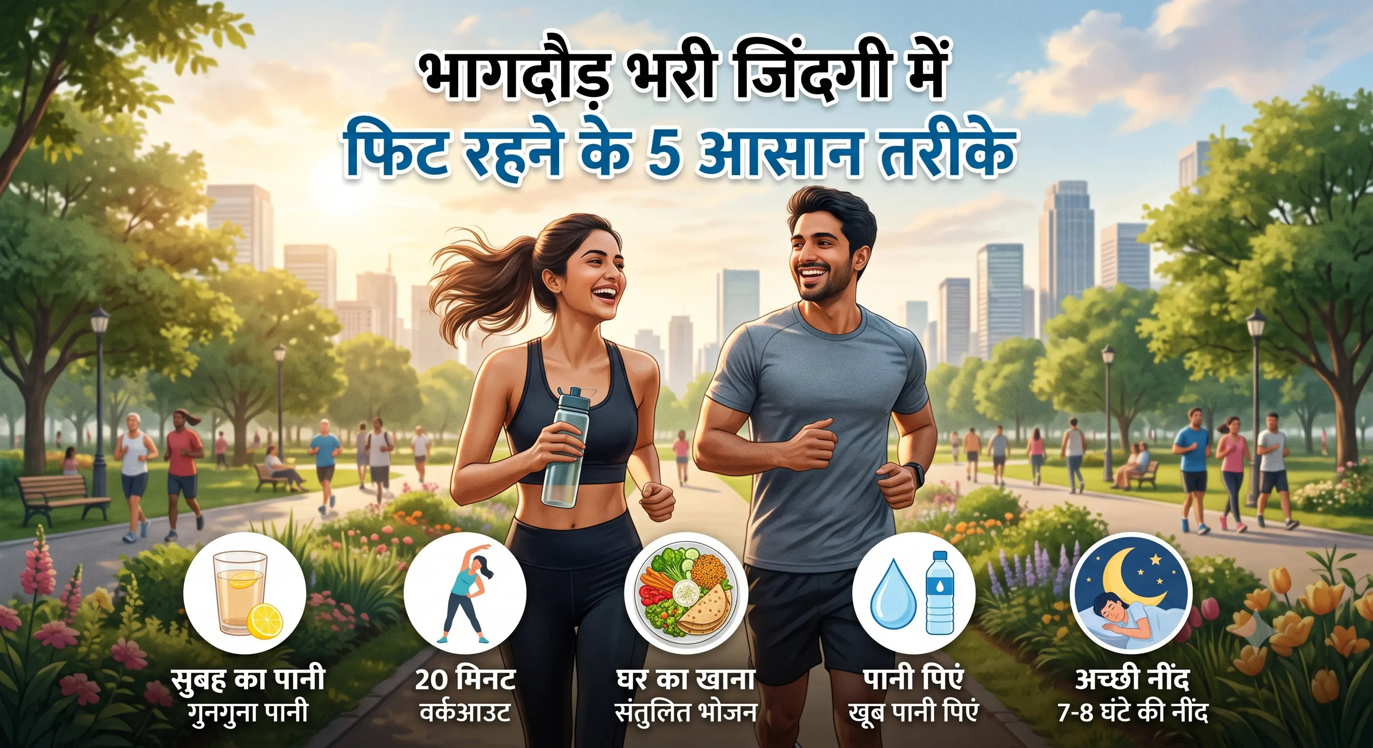 भागदौड़ भरी जिंदगी में फिट रहने के 5 आसान तरीके (Health Tips for Busy Life)